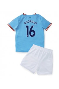 Manchester City Rodri Hernandez #16 Babytruitje Thuis tenue Kind 2022-23 Korte Mouw (+ Korte broeken)